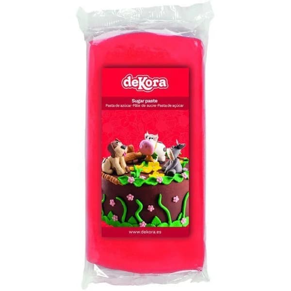 Fondant rojo DEKORA, paquete 250 g - 1 ud - Imagen del producto en Findit