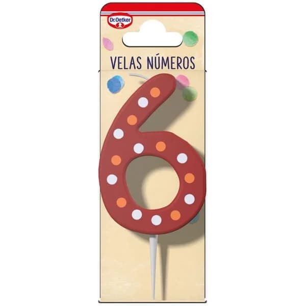 Vela Nº 6 DR. OETKER, pack 1 ud - 1 ud - Imagen del producto en Findit