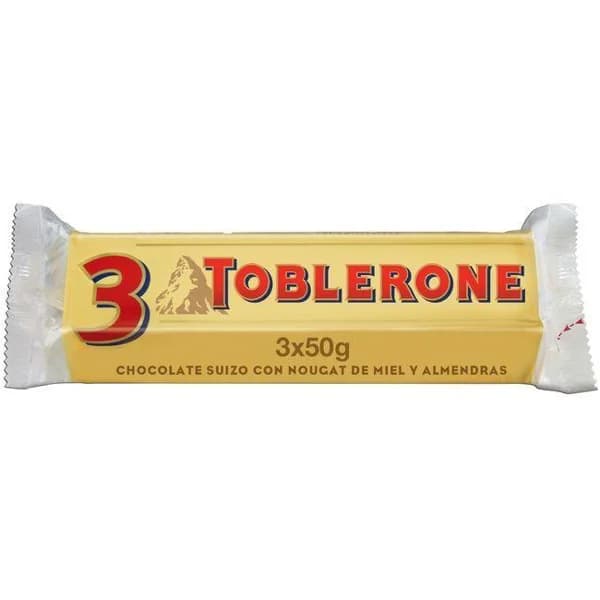 Barrita de chocolate con leche TOBLERONE, pack 3x50 g - 0.15 kg - Imagen del producto en Findit