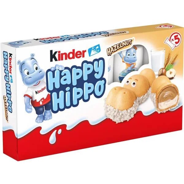 Kinder Happy Hippo FERRERO, 5 uds, caja 103,5 g - 0.1 kg - Imagen del producto en Findit