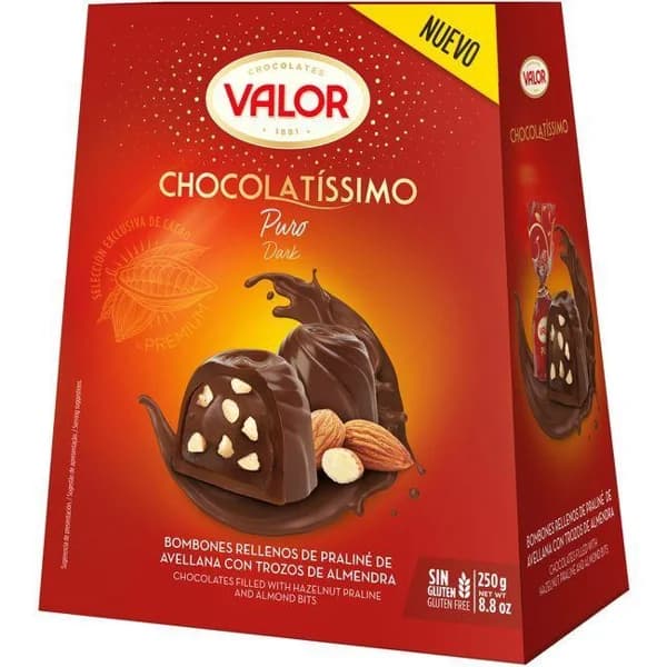 Bombones Chocolatissimo puro VALOR, caja 250 g - 0.25 kg - Imagen del producto en Findit