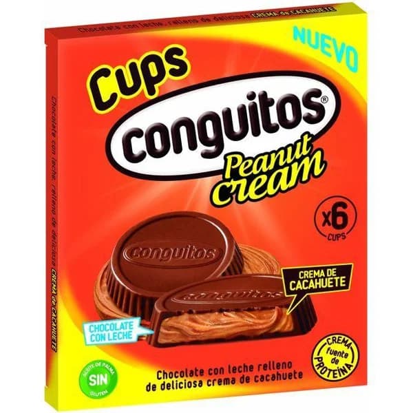 Chocolatinas cacahuete cups CONGUITOS, caja 102 g - 0.1 kg - Imagen del producto en Findit