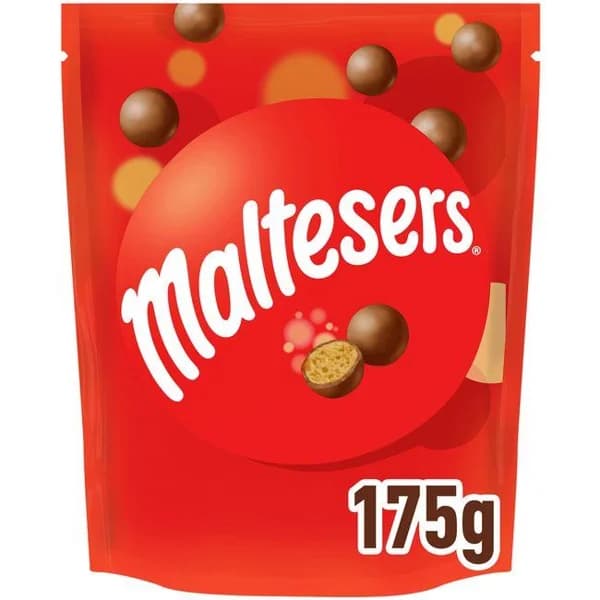 Grageas de chocolata con leche MALTESERS, bolsa 175 g - 0.18 kg - Imagen del producto en Findit