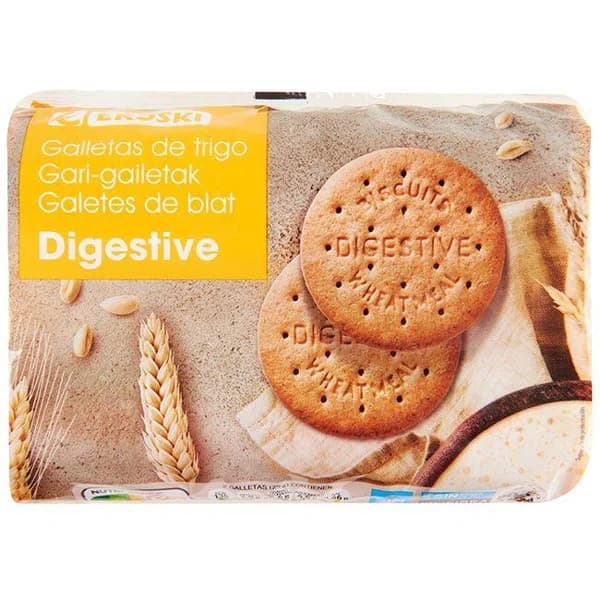 Galleta Digestive EROSKI, paquete 800 g - 1 ud - Imagen del producto en Findit