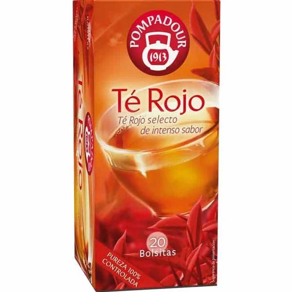 Té rojo POMPADOUR, caja 20 sobres - 20 ud - Imagen del producto en Findit