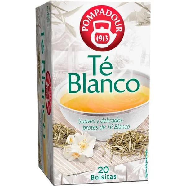 Té blanco POMPADOUR, caja 20 sobres - 20 ud - Imagen del producto en Findit