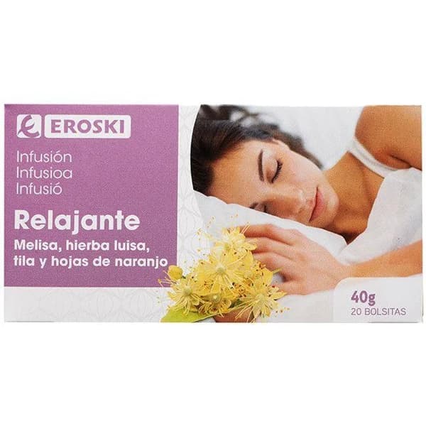 Infusión relajante EROSKI, caja 20 sobres - 20 ud - Imagen del producto en Findit