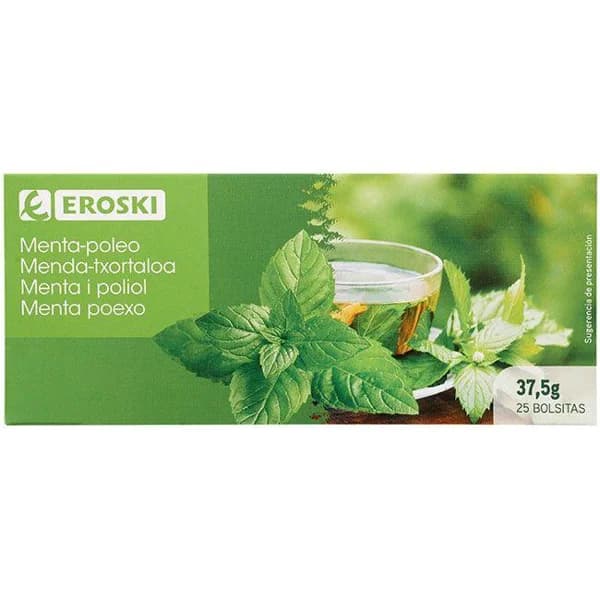 Menta poleo EROSKI, caja 25 sobres - 25 ud - Imagen del producto en Findit