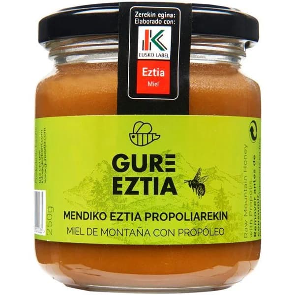 Miel con propóleo GURE EZTIA, frasco 250 g - 0.25 kg - Imagen del producto en Findit
