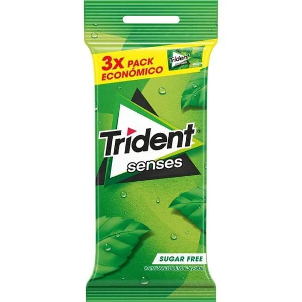 Chicle de hierbabuena TRIDENT SENSES, pack 3x23 g - 1 ud - Imagen del producto en Findit