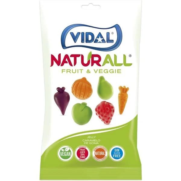 Gominolas veggies VIDAL, bolsa 60 g - 1 ud - Imagen del producto en Findit