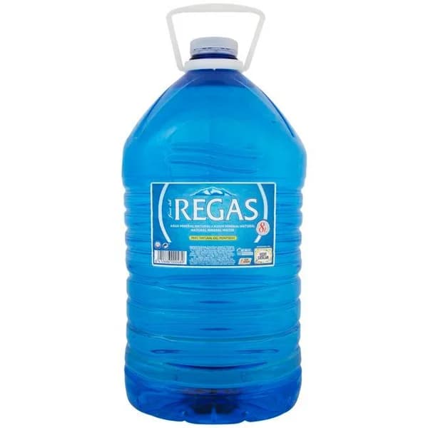 Agua mineral natural FONT DEL REGAS, garrafa 8 litros - 8 l - Imagen del producto en Findit