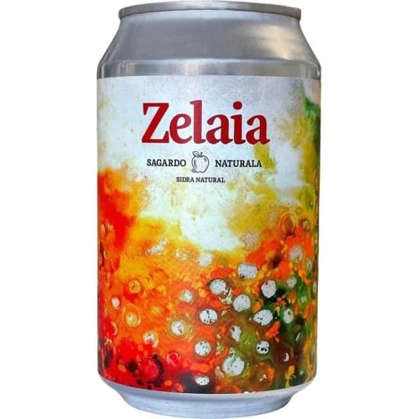 Sidra natural D.O. Euskal Sagardoa ZELAIA, lata 33 cl - 0.33 l - Imagen del producto en Findit