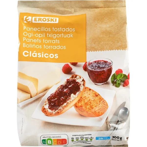 Panecillos normales EROSKI, bolsa 300 g - 0.3 kg - Imagen del producto en Findit
