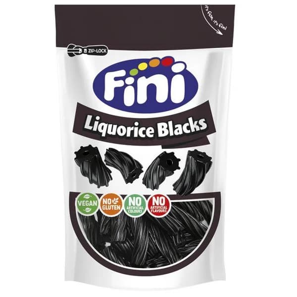 Regalíz negro sin gluten FINI, bolsa 180 g - 1 ud - Imagen del producto en Findit