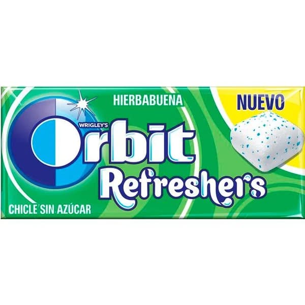 Chicle de hierbabuena cubo refreshers Lc ORBIT, paquete 15,5 g - 1 ud - Imagen del producto en Findit