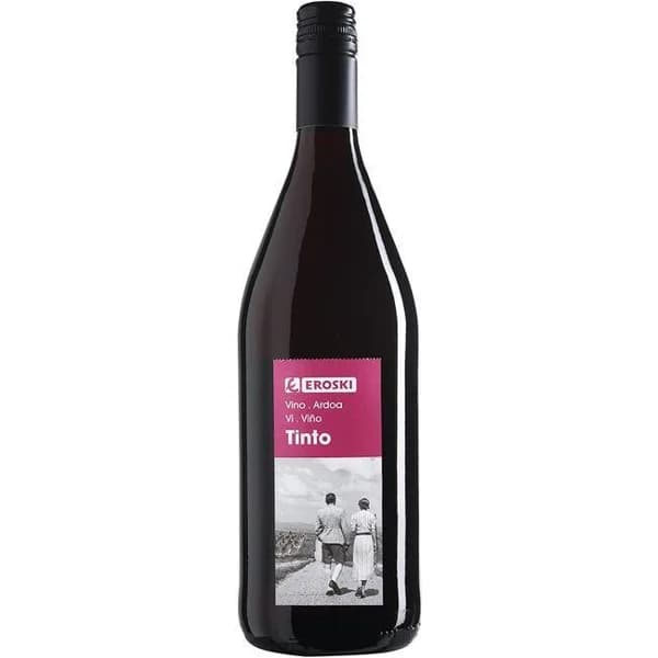 Vino Tinto de mesa EROSKI, botella 1 litro - 1 l - Imagen del producto en Findit