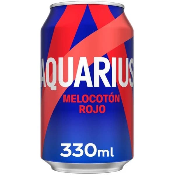 Bebida isotónica sabor melocotón rojo AQUARIUS, lata 33 cl - 0.33 l - Imagen del producto en Findit