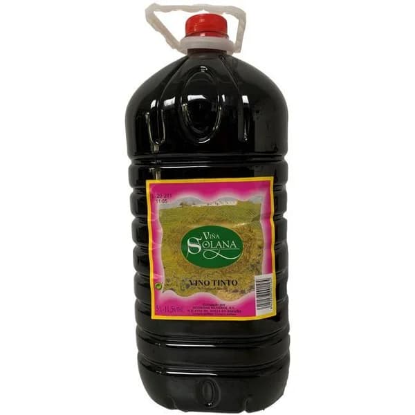 Vino Tinto de mesa VIÑA SOLANA, garrafa 5 litros - 5 l - Imagen del producto en Findit