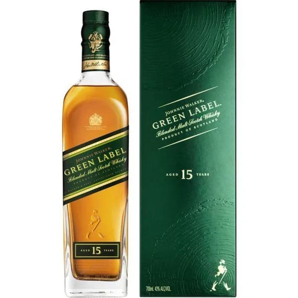Whisky escocés Green Label 15 años JOHNNIE WALKER, botella 70 cl - 0.7 l - Imagen del producto en Findit