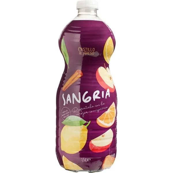 Sangria CASTILLO DE ARESO, botella 1, 5 litros - 5 l - Imagen del producto en Findit