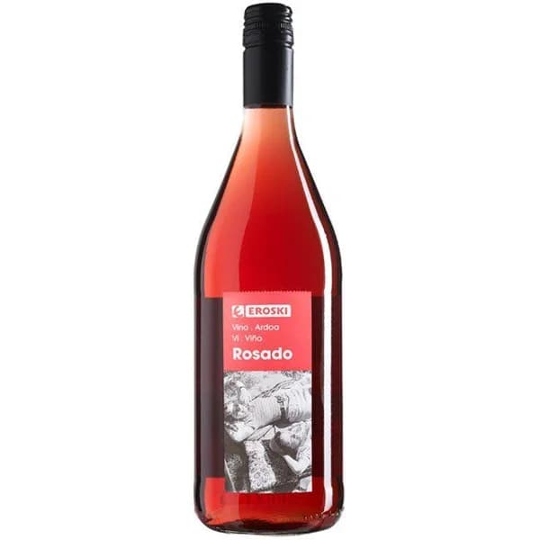 Vino Rosado de mesa EROSKI, botella 1 litro - 1 l - Imagen del producto en Findit