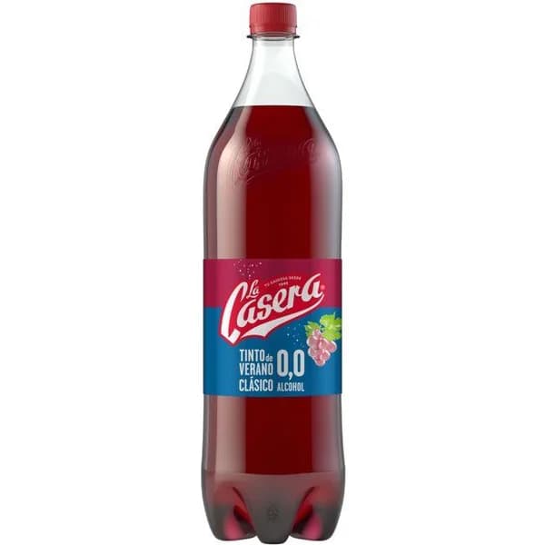 Tinto de verano 0,0% alcohol LA CASERA, botella 1,5 litros - 1.5 l - Imagen del producto en Findit