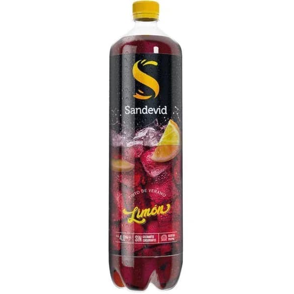 Tinto de verano de limón SANDEVID, botella 1,5 litros - 1.5 l - Imagen del producto en Findit