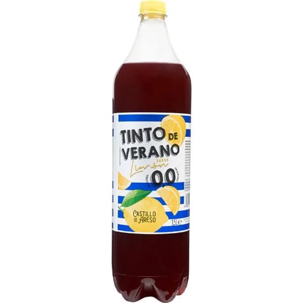 Tinto de verano limón 0,0 azúcar CAST.ARESO, botella 1,5 litros - 1.5 l - Imagen del producto en Findit