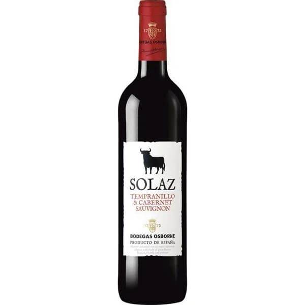 Vino Tinto Joven De La Tierra de Castilla SOLAZ, botella 75 cl - 0.75 l - Imagen del producto en Findit