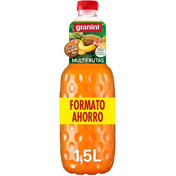 Bebida multifrutas con 11 vitaminas GRANINI, botella 1,5 litro - 1.5 l - Imagen del producto en Findit