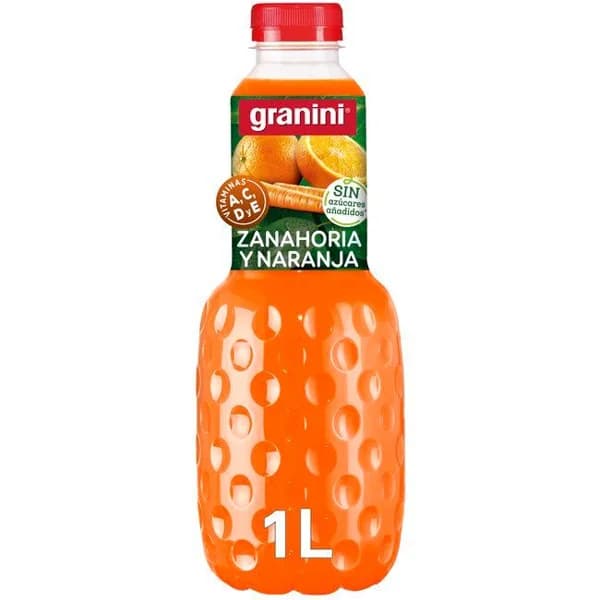 Bebida de naranja y zanahoria GRANINI, botella 1 litro - 1 l - Imagen del producto en Findit