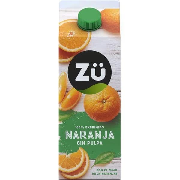 Zumo de naranja exprimida sin pulpa ZÜ, brik 1,75 litros - 1.75 l - Imagen del producto en Findit