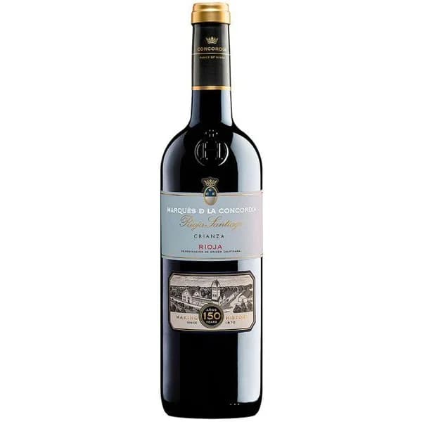 Vino Tinto Crianza DOC Rioja Santiago M CONCORDIA, botella 75 cl - 0.75 l - Imagen del producto en Findit