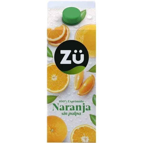 Zumo de naranja sin pulpa ZU, brik 1,75 litros - 1 ud - Imagen del producto en Findit