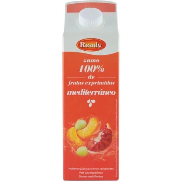 Zumo de mandarina y naranja sanguina READY, brik 1 litro - 1 ud - Imagen del producto en Findit