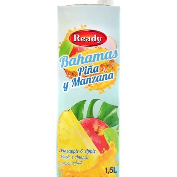 Bebida Bahamas de piña y manzana READY, brik 1,5 litros - 1 ud - Imagen del producto en Findit