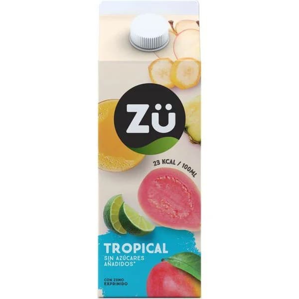 Néctar tropical sin azúcar añadido ZÜ, brik 1,75 litros - 1 ud - Imagen del producto en Findit