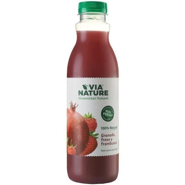 Zumo de granada-frambuesa-fresa VIANATURE, botella 750 ml - 1 ud - Imagen del producto en Findit