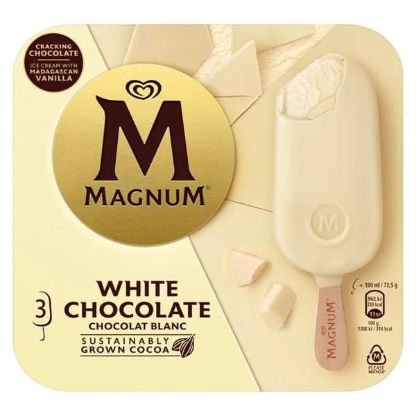 Helado blanco MAGNUM, caja 221 g - 0.22 kg - Imagen del producto en Findit