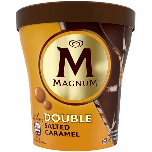 Helado Pint double salted caramel MAGNUM, tarrina 310 g - 0.31 kg - Imagen del producto en Findit