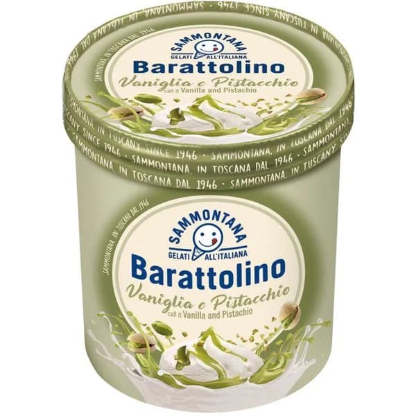 Helado de vainilla y pistacho SAMMONTANA, tarrina 500 g - 0.5 kg - Imagen del producto en Findit