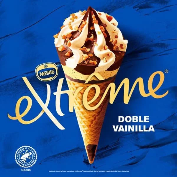 Helado doble de vainilla EXTREME, 1 ud, 120 ml - 0.12 l - Imagen del producto en Findit