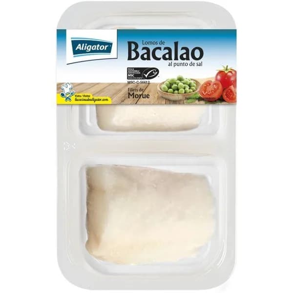 Lomos de bacalao al punto de sal ALIGATOR, bandeja 250 g - 1 ud - Imagen del producto en Findit