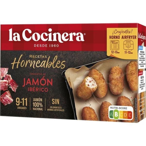 Croquetas horneables jamón iberico LA COCINERA, bolsa 340 g - 0.34 kg - Imagen del producto en Findit