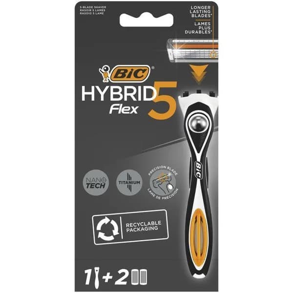 Máquina afeitar hybrid 5 flex +2 cargadores BIC, pack 1 ud - 1 ud - Imagen del producto en Findit