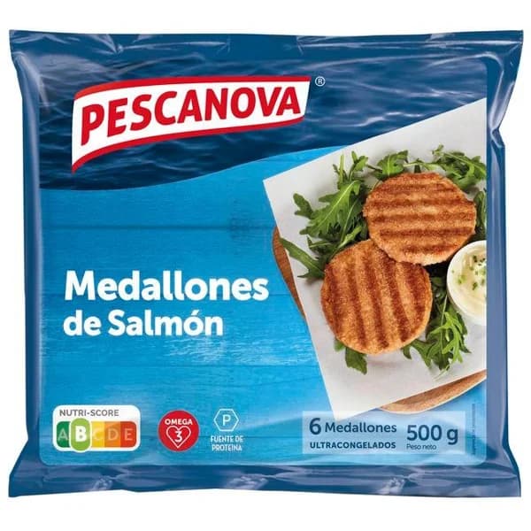 Medallón de salmón PESCANOVA, bolsa 500 g - 1 ud - Imagen del producto en Findit