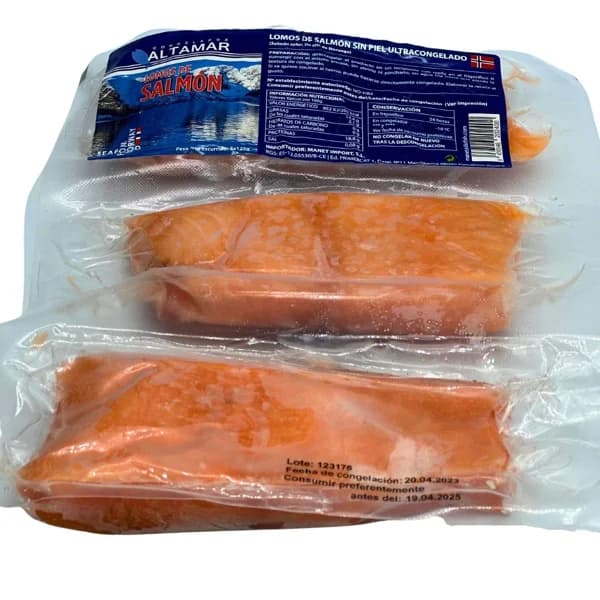 Lomo de salmón noruego sin piel ALTAMAR, bandeja 375 g - 0.38 kg - Imagen del producto en Findit