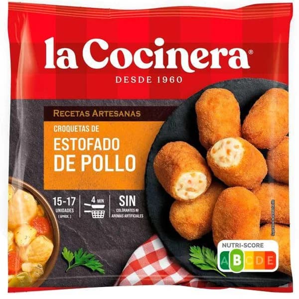 Croquetas de estofado de pollo LA COCINERA, bolsa 500 g - 0.5 kg - Imagen del producto en Findit