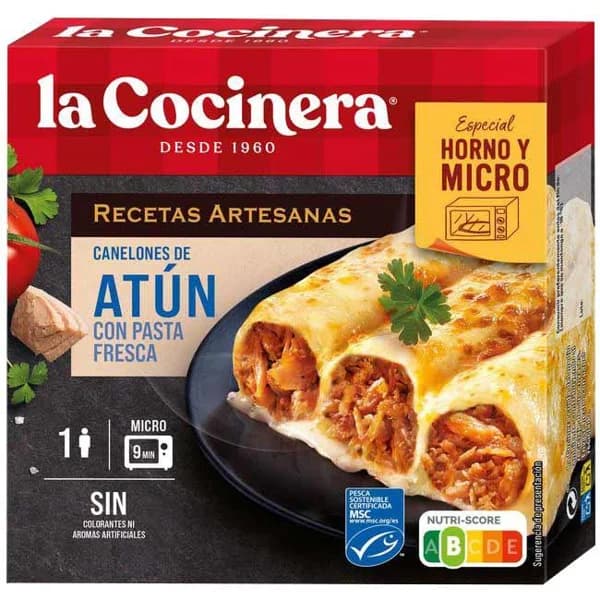 Canelón de atún MSC LA COCINERA, caja 280 g - 0.28 kg - Imagen del producto en Findit